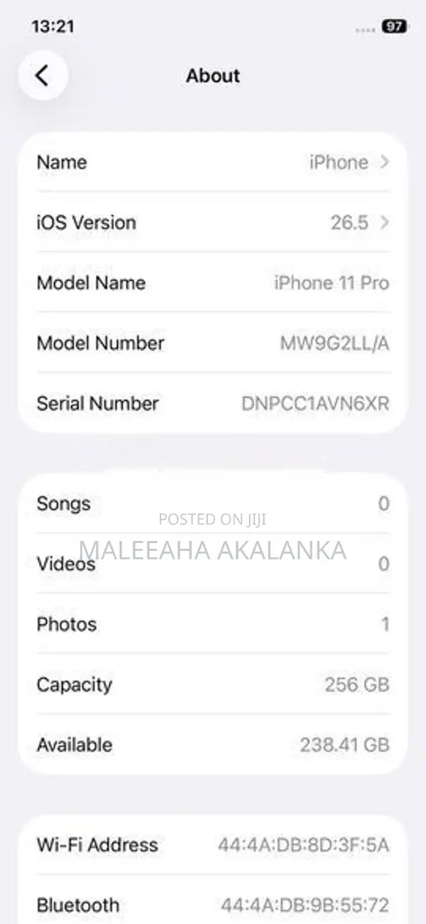 Apple iPhone 11 Pro 256GB (Used)