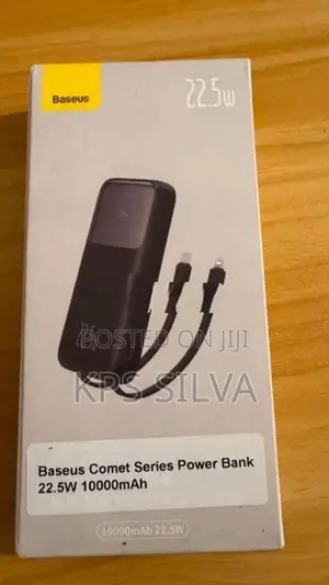 Baseus Comet Series 22.5W Dual Cable Power Bank – 10,000mAh