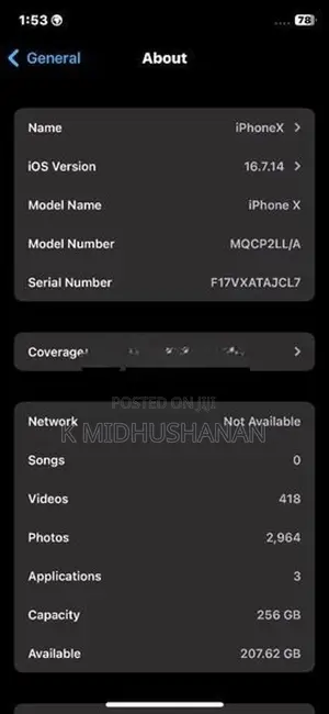 Apple iPhone X (Used)