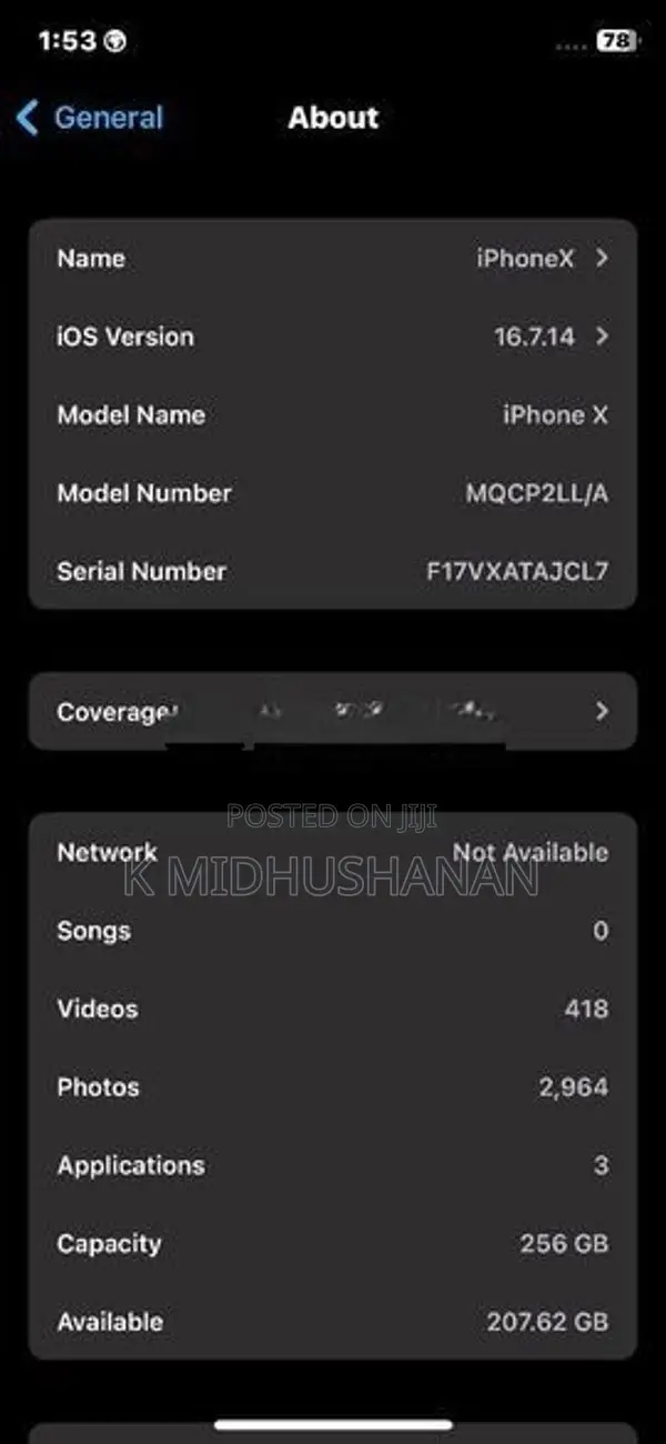 Apple iPhone X (Used)