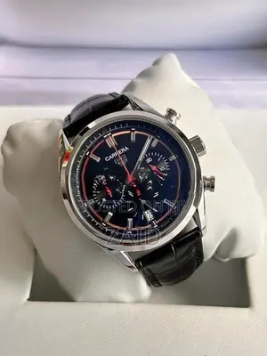 Tag Heuer Carrera Racing Clb Chronograph Black Dial Leather