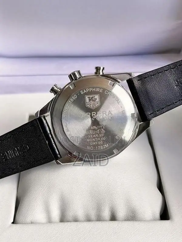 Tag Heuer Carrera Racing Clb Chronograph Black Dial Leather
