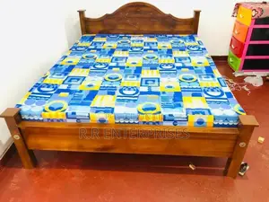 New 6*5 ft 72*60 Teak Triple Queen Arch Bed Dl Mattresses