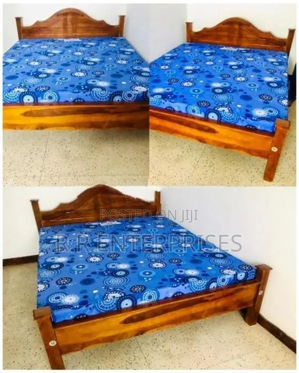 New 6*5 ft 72*60 Teak Triple Queen Arch Bed Dl Mattresses