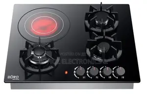 Euro (Turkey) Cooker Hob 3 Gas Burner + 1 Hot Plate Glass