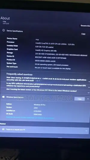 I5 3rd Gen PC