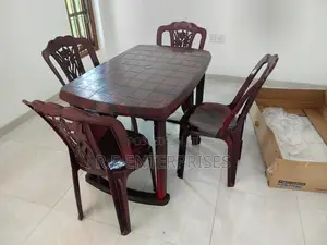 New Plastic Dining Table with Chair Set