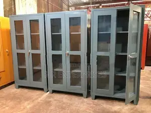 New Glass Door Steel Office Cupboard