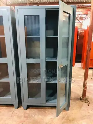 New Glass Door Steel Office Cupboard