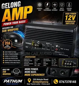 Car Sub Woofer In 12V Gelong AMP
