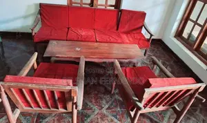 Old Teak Seating Set with Cupboard