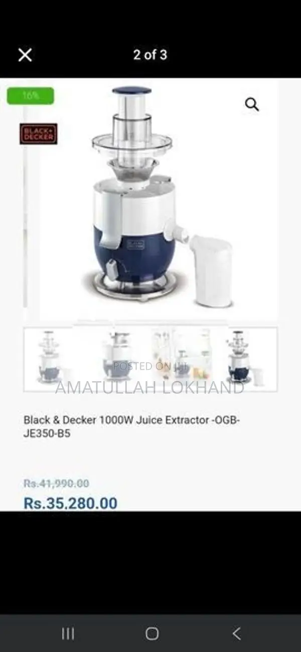 Black N Decker Juicer Extractor