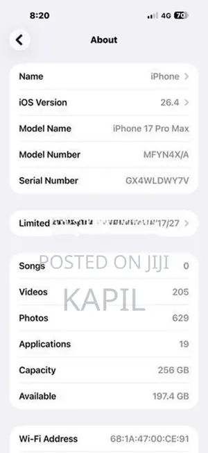 Apple iPhone 17 Pro Max (Used)