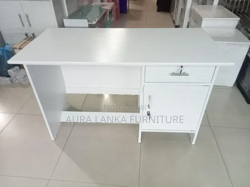 Melamine Writing Table with Cupboard 4 by 2