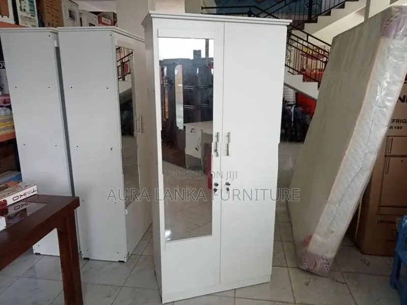 Melamine White 2 Door Cupboard