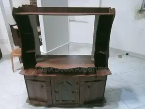 Melamine TV Stand with Setup Cupboard