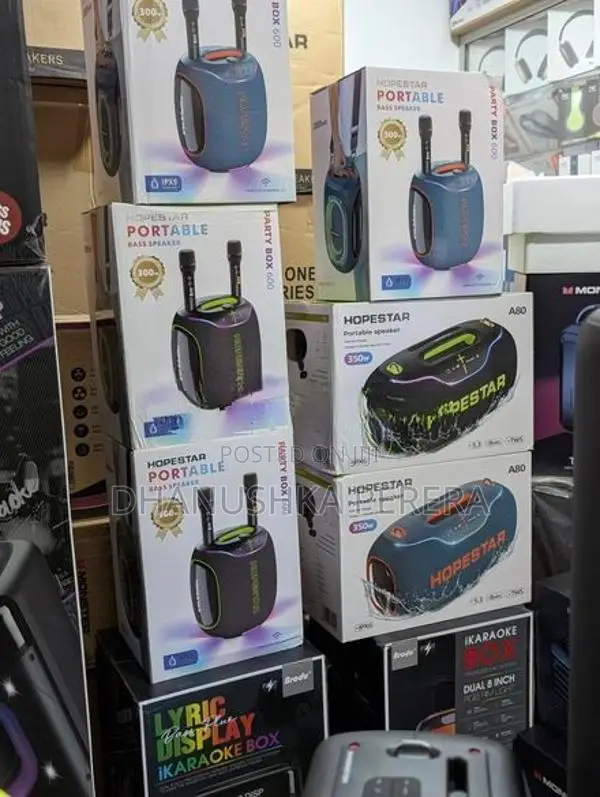 Hopestar Partybox 600 Outdoor Speakers with Dual Mic (300W)
