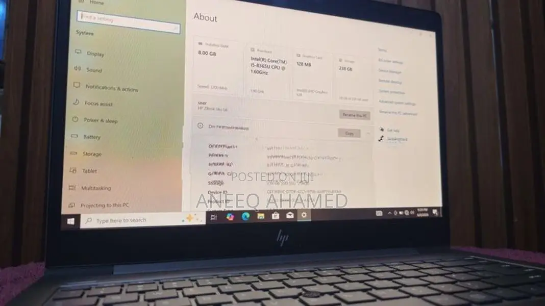 HP ZBook 14U G6 256GB SSD 8GB i5 8th Gen Laptop