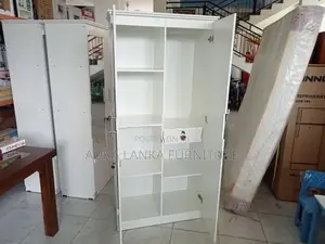 Melamine White 2 Door Cupboard