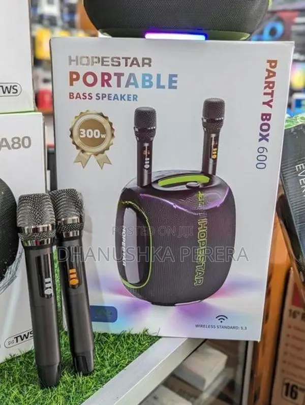Hopestar Partybox 600 Outdoor Speakers with Dual Mic (300W)