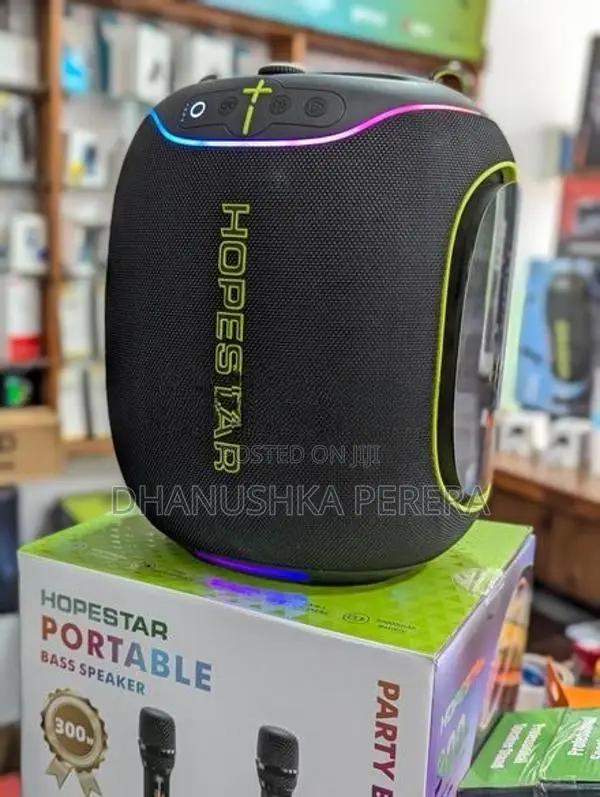 Hopestar Partybox 600 Outdoor Speakers with Dual Mic (300W)
