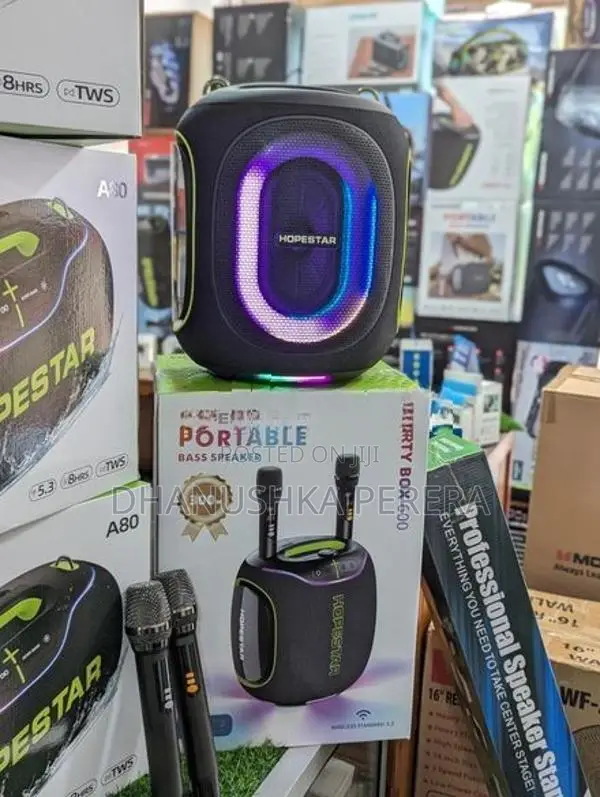 Hopestar Partybox 600 Outdoor Speakers with Dual Mic (300W)