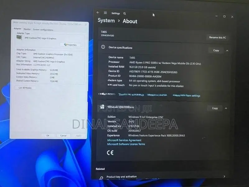 Lenovo Thinkpad T495 Ryzen 5 16GB 256GB Nvme 1080P IPS