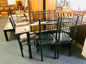 Glass Top Dining Table with Chair Set