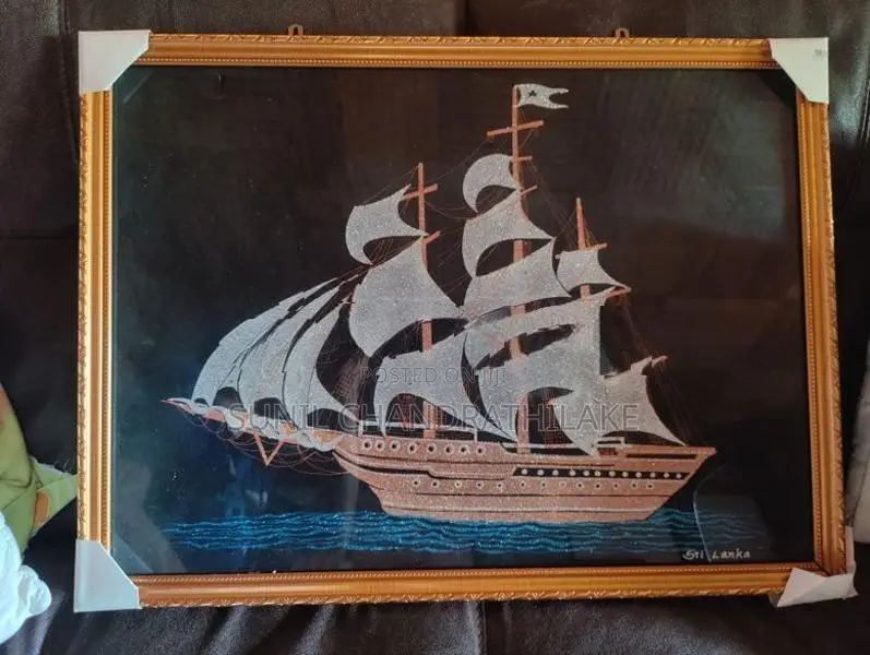 Wall Picture Framed Hanging Ship Art