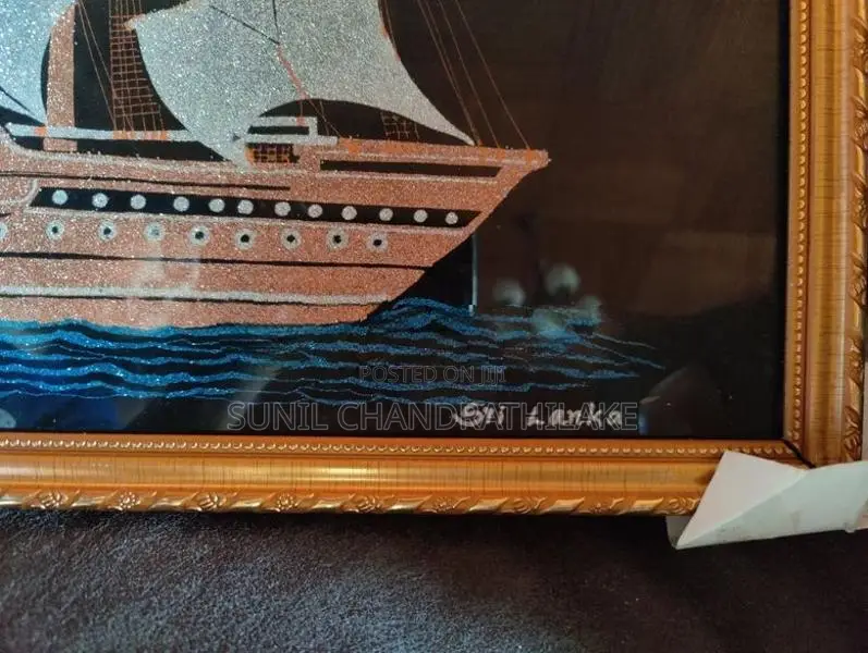 Wall Picture Framed Hanging Ship Art