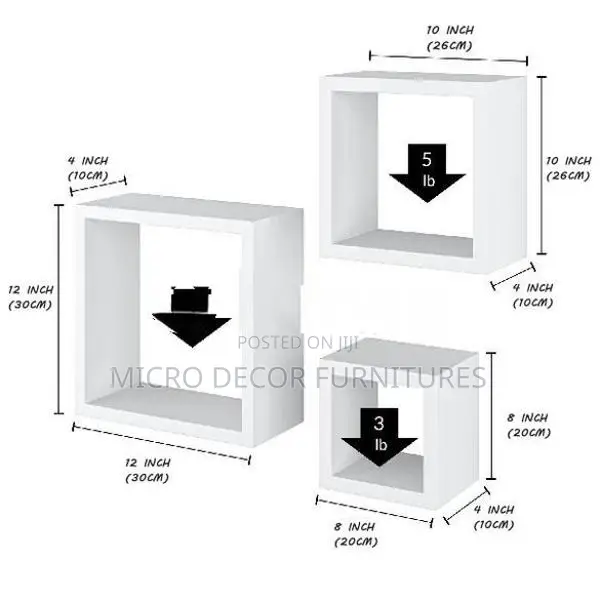3 Piece Wall Shelf