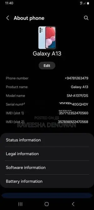 Samsung Galaxy A13 4GB 64GB (Used)