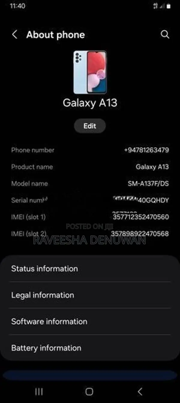 Samsung Galaxy A13 4GB 64GB (Used)