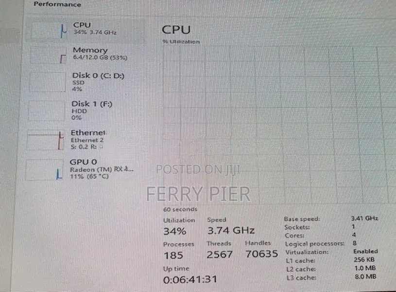 Intel i7 6th Gen 3.40GHz RX 470 4GB PC