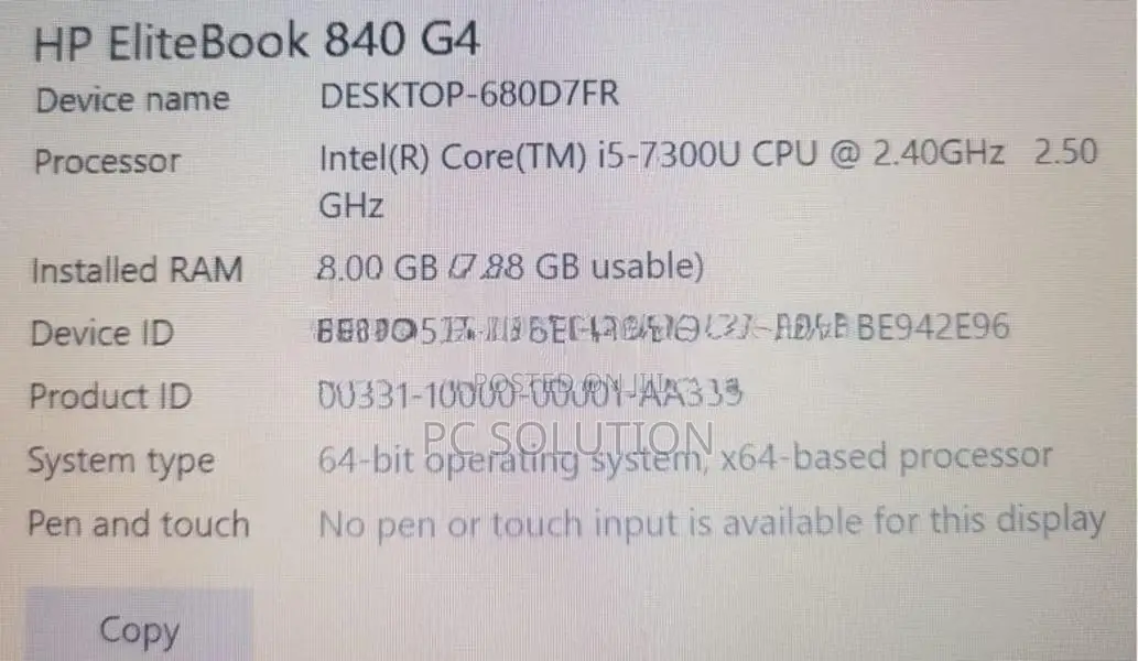 HP Elitebook Core i5 Laptop (6th & 7th Gen)