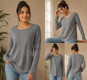 Brand new ladies grey ribbed top