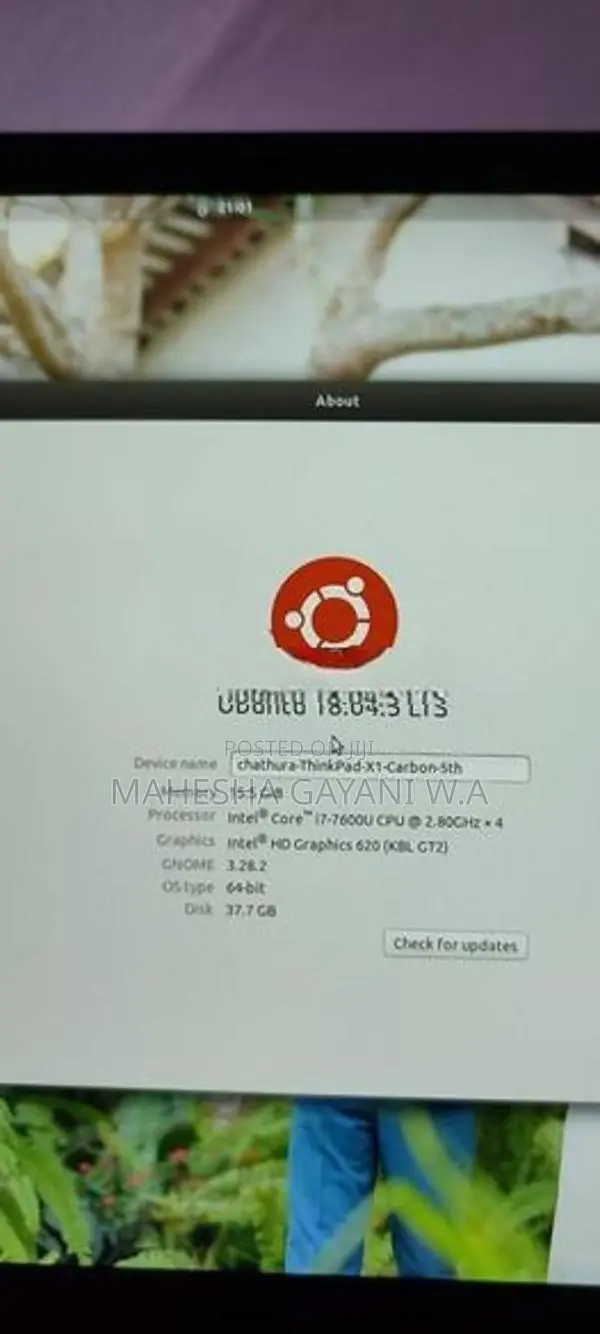 Lenovo ThinkPad X1 Carbon Core i7 (5th Gen)