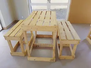 Pallet Table with Chair Set