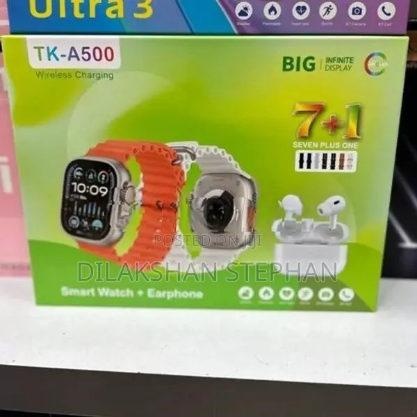 TK-A500 Smart Watch Kit with Wireless Earphone Combo