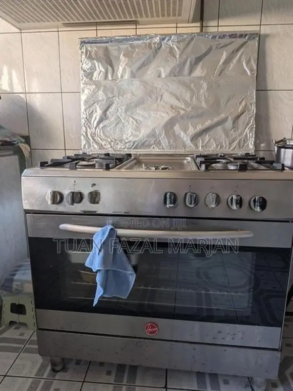 Hoover Five Burner Gas Cooker with Electric Oven