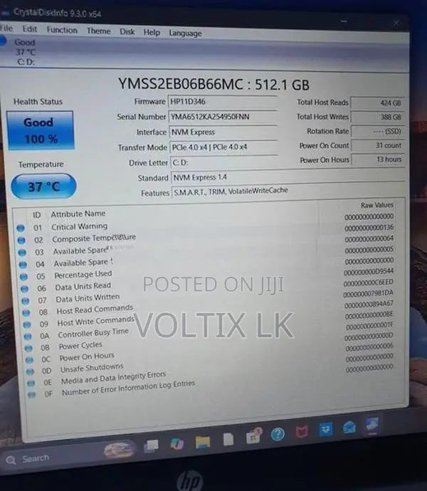 HP I5 14th Gen 8GB Ram 512GB Nvme