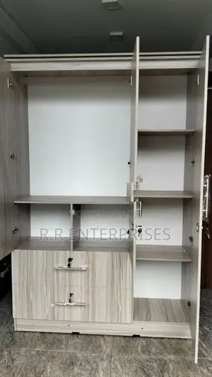 New 3D Ash White Melamine Wardrobes