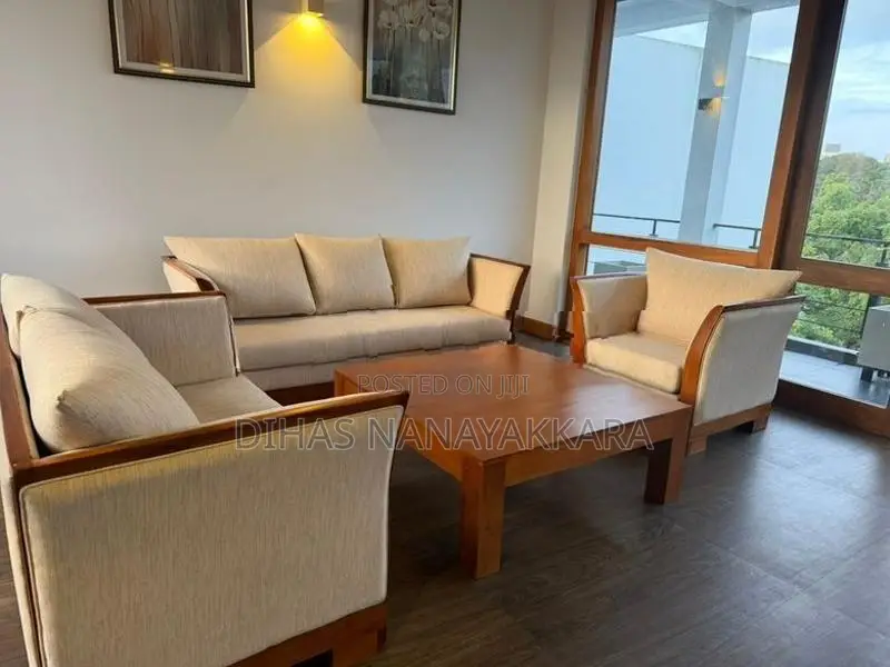 Modern Solid Teak 3+2+1 Sofa Set + Coffee Table