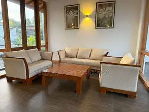 Modern Solid Teak 3+2+1 Sofa Set + Coffee Table