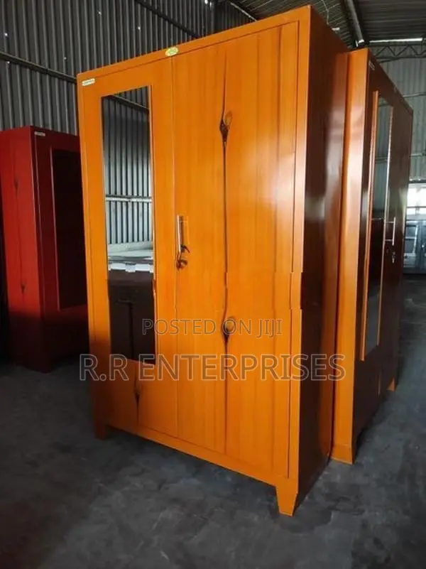 New 2 Door Steel Cupboard with Mirror