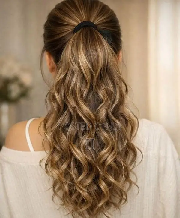 Synthetic Curly Ponytail Hair Extension – Long Wavy Clip-In Wig