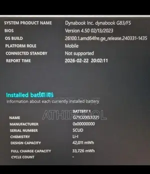 Toshiba Dynabook I5 10th Gen Laptop
