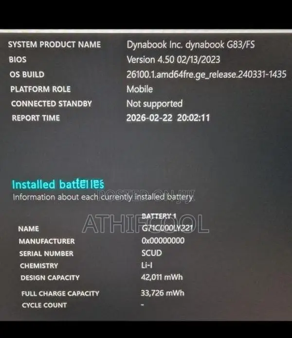 Toshiba Dynabook I5 10th Gen Laptop