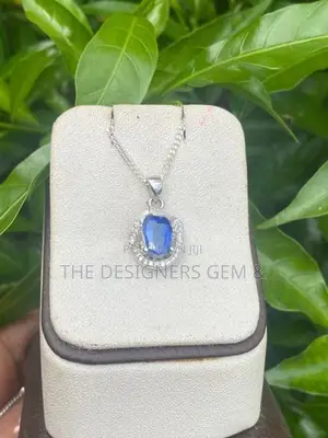 Blue Sapphire Pendant with Chain
