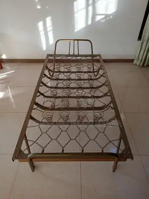 Antique Steel Spring Bed with Mattress